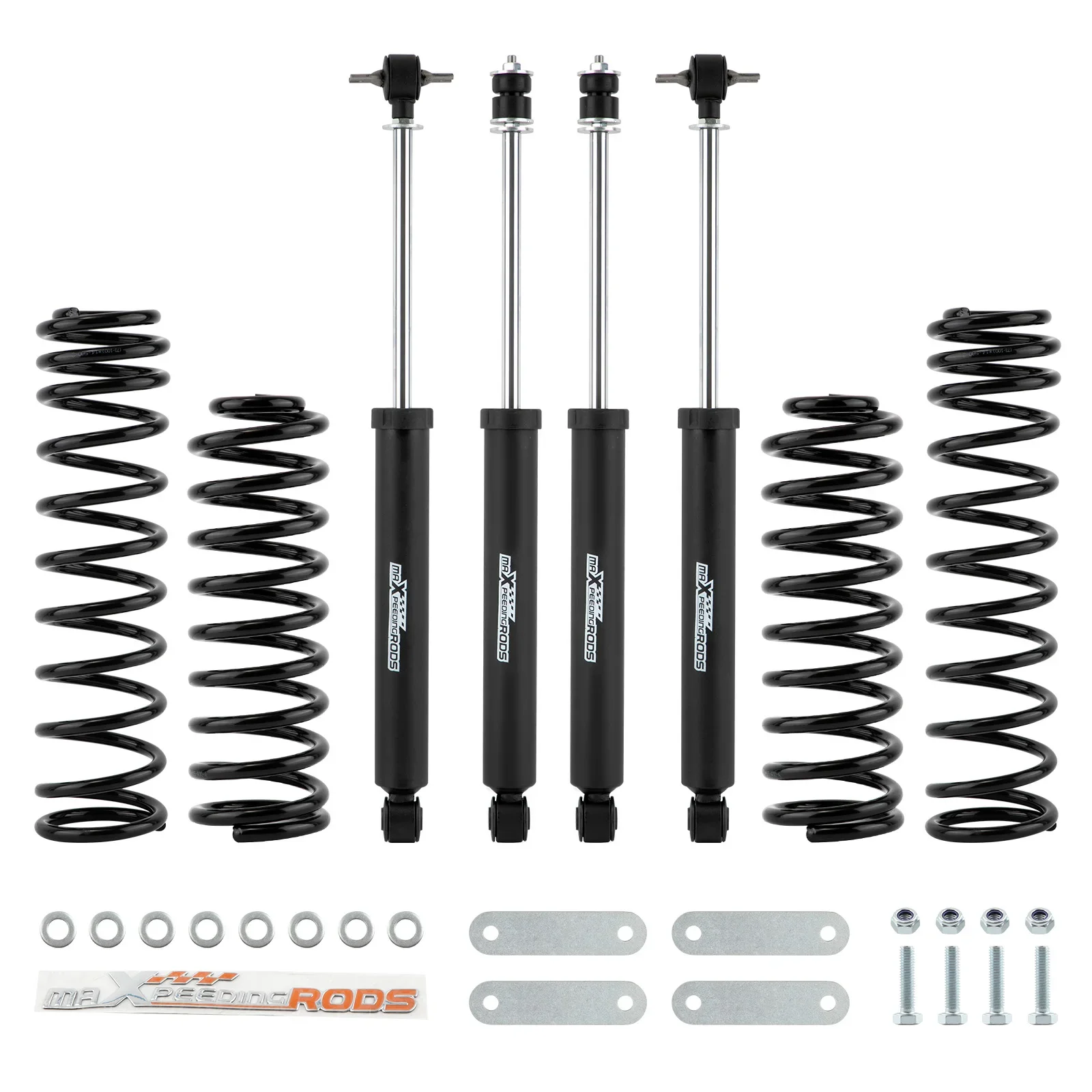 

2.5 inch Lift Kit Coil Springs and Shock Absorbers for Jeep Wrangler JK Unlimited 2WD 4WD 2007-2018 4door