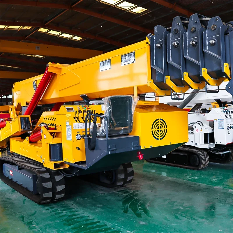 Prix usine 5 tonnes 8 tonnes Mini grue sur chenilles prix bon marché grue araignée Mini flèche télescopique toit chenille Type grue araignée