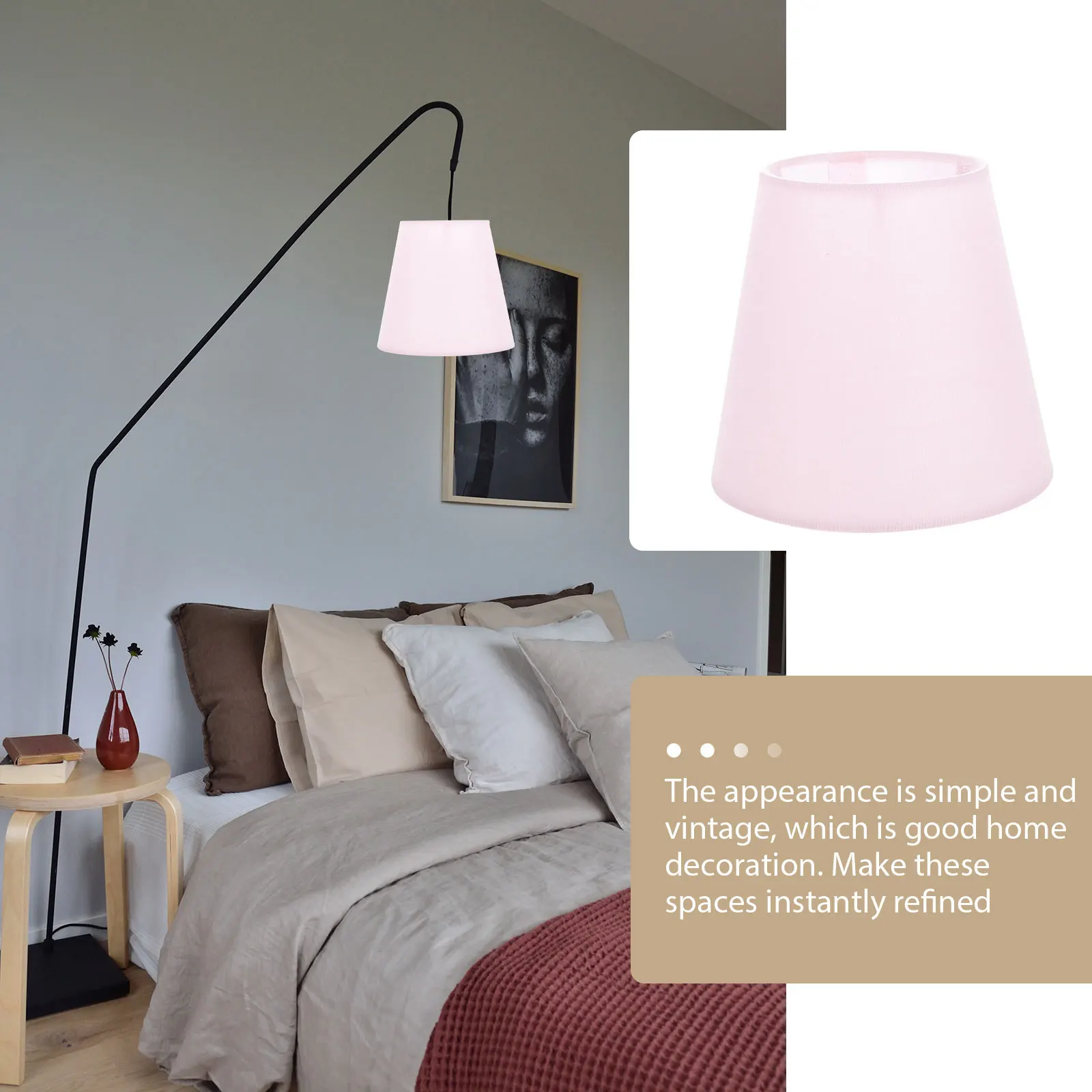 

Macaron Lampshade Fabric Pendant Light Pink Table Cover Bedroom Living Room Wall Light Ceiling Shade Drum Lamp Shade Lighting