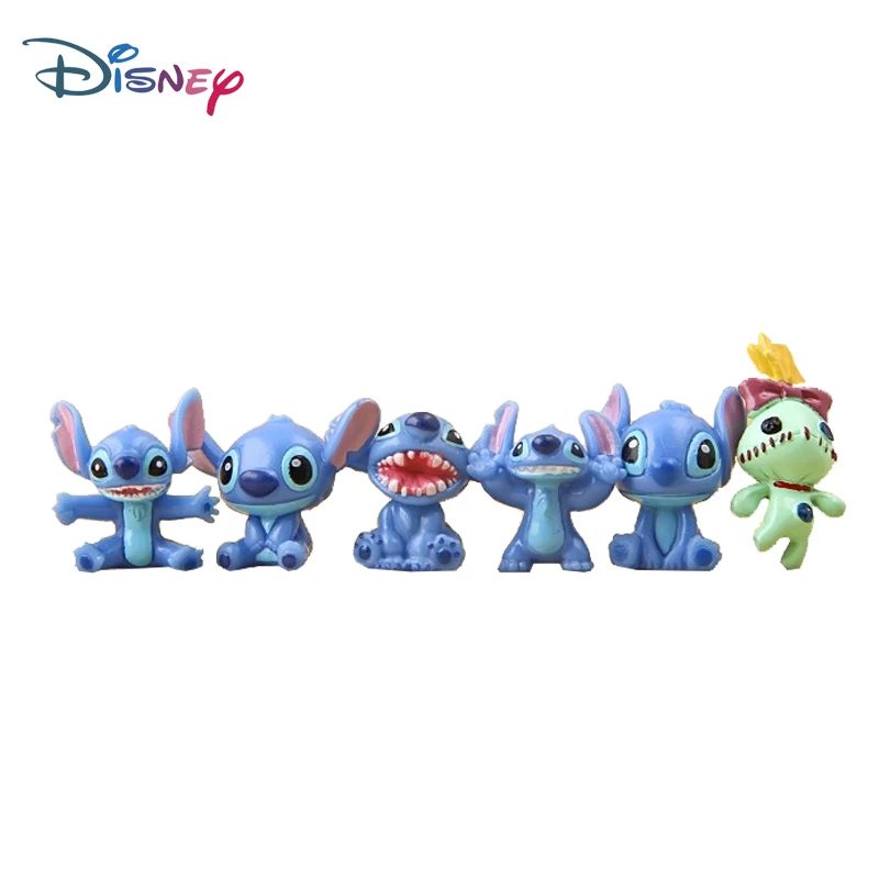 12 pz/lotto Disney Stitch Figure Toy Set Anime Mini Stitch Action figurine bambole Home Party Supply decorazione giocattoli regalo di natale