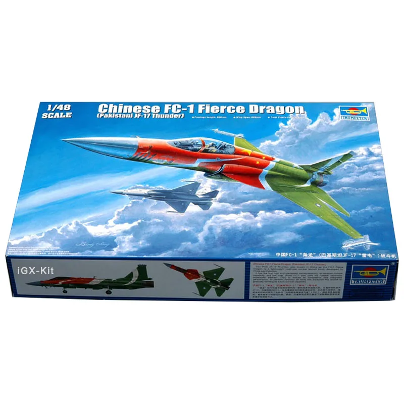 Trumpeter 02815 1/48 китайский FC-1 жестокий дракон пакистанский JF-17 громовой истребитель самолет дисплей пластиковая сборная модель комплект игрушки