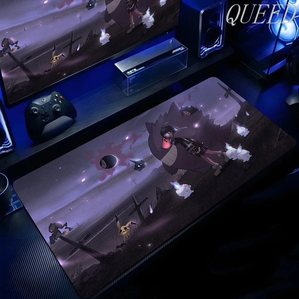 

Коврик для клавиатуры и мыши в стиле аниме P-pokemon Gengar, коврик для мыши, коврик для компьютера, ноутбука, большой коврик для мыши, аксессуары для ПК, игровые коврики для мыши