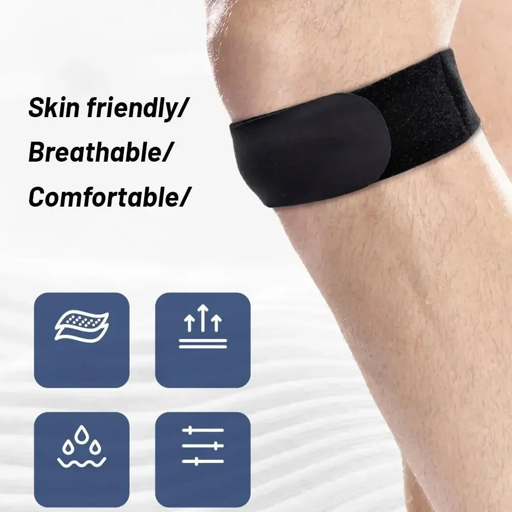 Ultra-Light Silicone Knee Pad Adjustable Shock Absorption Knee Brace for Sports Running Fitness