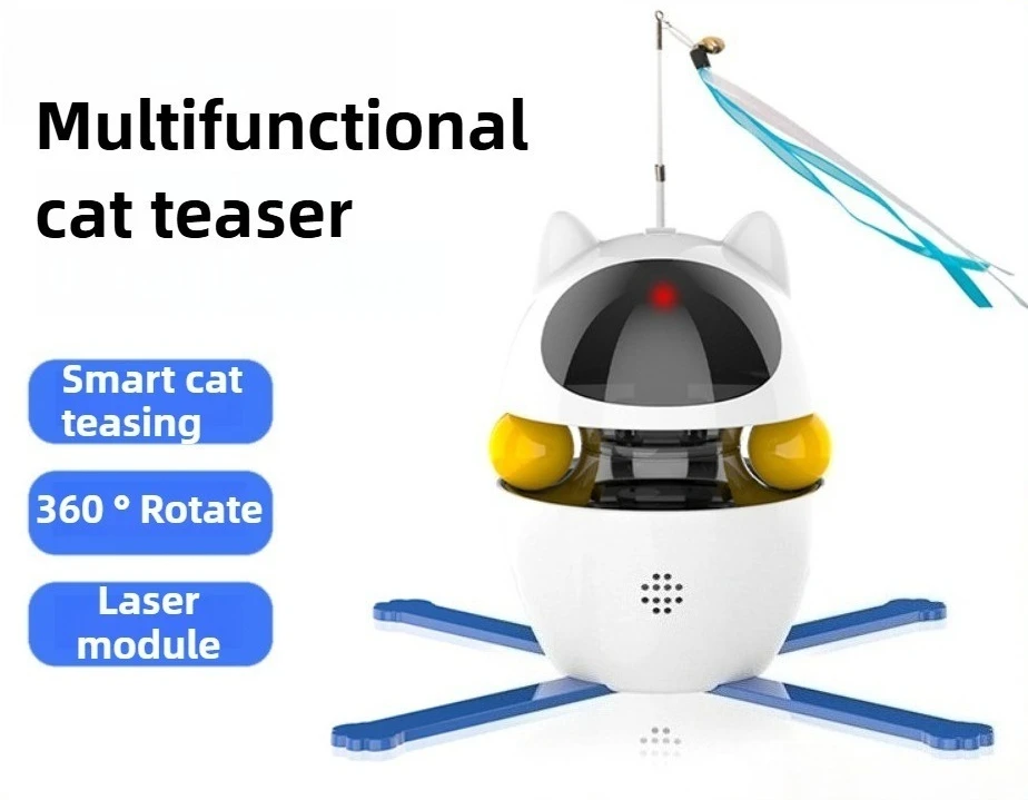 

Smart Interactive Cat Toy Electric Laser Teaser Self Play Boredom Relief for Pets
