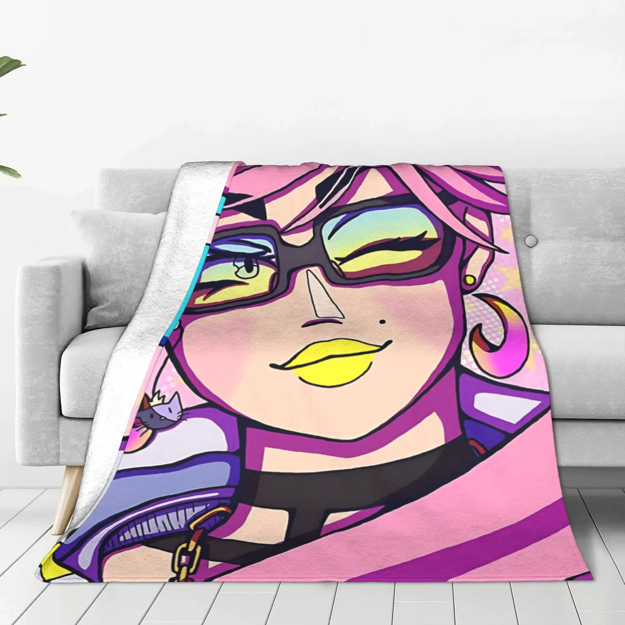 1PC Home Cute Room Decor Demon  Blanket Throw Blanket B-Bayonetta Novelty Warm Blanket All Season
