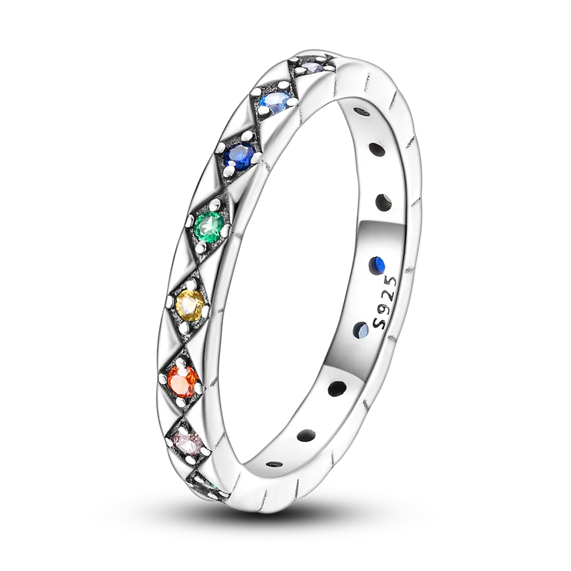 Women's 925 Sterling Silver Wedding Ring, Elegant Design