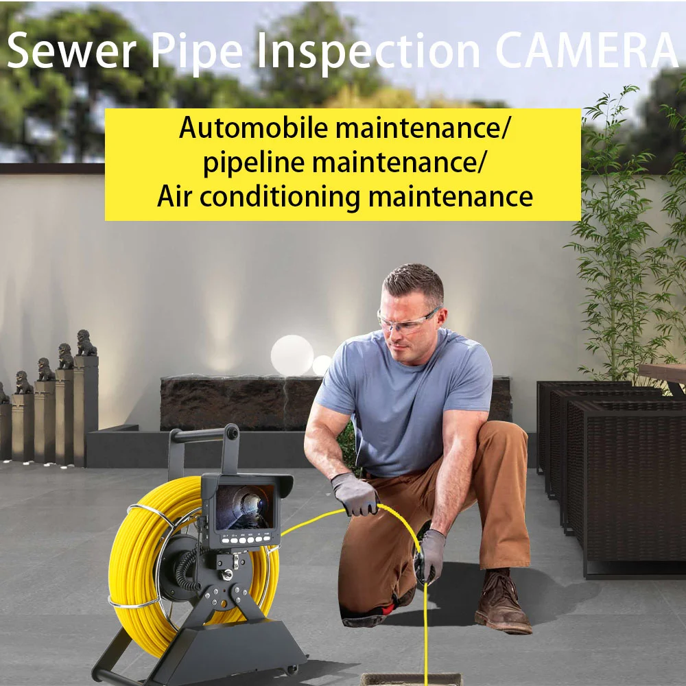 4.3" Sewer Camera with DVR 16GB,17/22MM HD Inspection Camera with 4500mAh 6H Battery, IP68 Waterproof Piping Endoscope Camera image 2