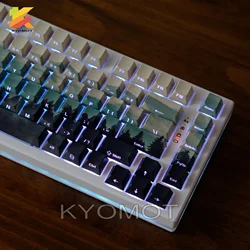 135 Key/Set Dark Forest PBT Double Shot Keycaps Side Print Shine Through Cherry Profile Keycap for MX Switch Mechanical Keyboard