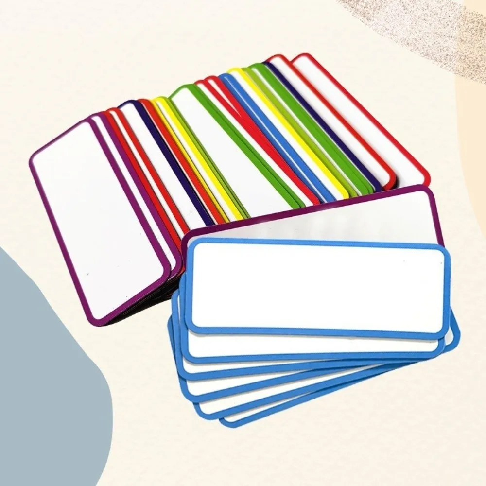 27pcs Dry Erase Magnetic Labels Erasable Reusable Erasable Fridge Magnet Labels Color Magnetic Tags Fridge Classroom Office