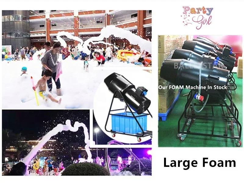 Factory 2500W Moving Head Jet Foam Machine Snow Cannon Machine for Outdoor Party Play Festival Events Amusement Park Use