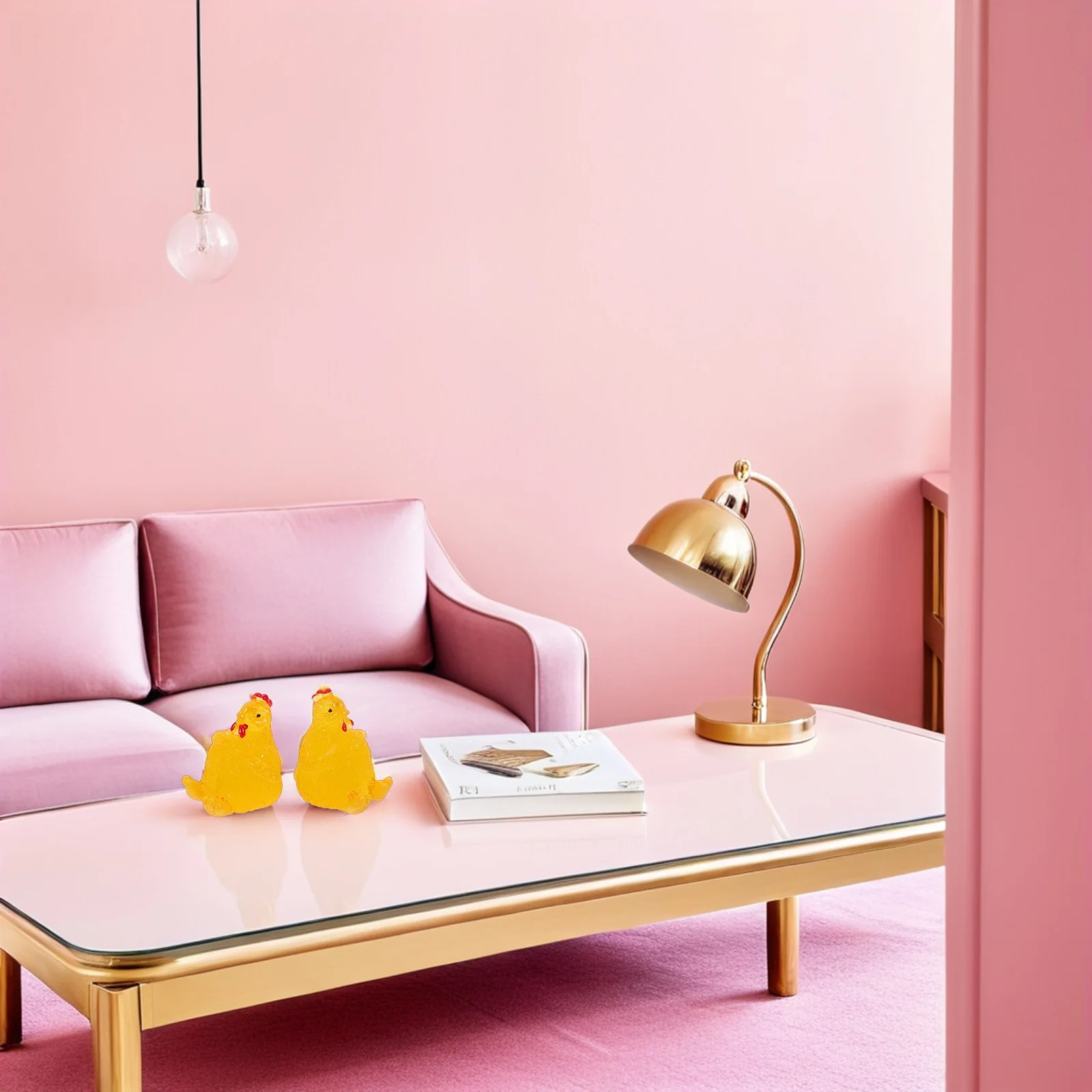 

20Pcs Mini Resin Chickens Micro Landscape Accent Rooster Hen Miniature Garden Desktop Ornament Tiny Chick Figurines