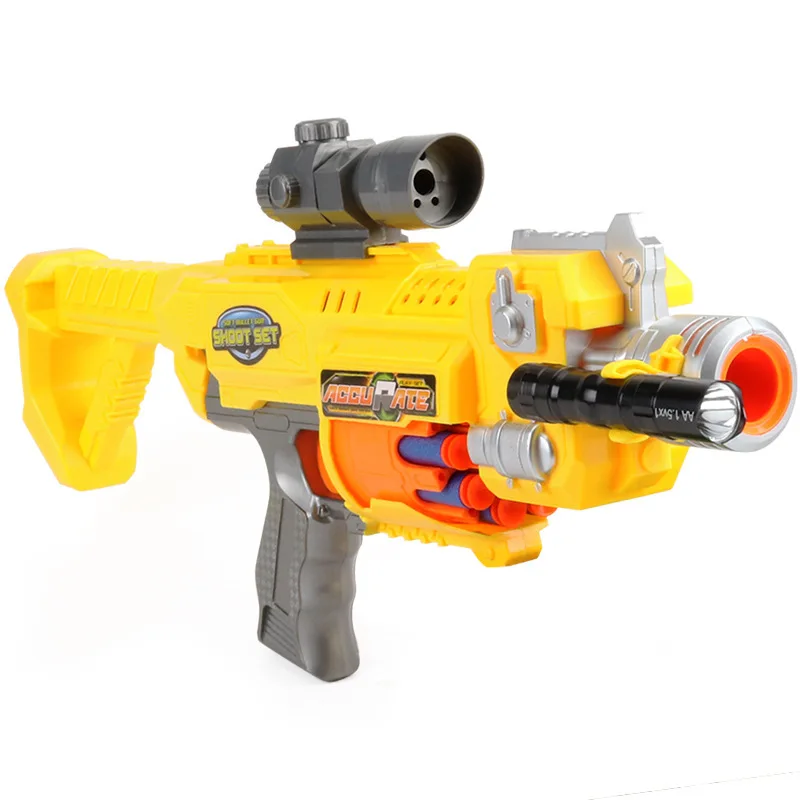 Children's Electric Soft Bullet Gun Shooting Toy for Boys Rifle Sniper Plastic Launcher Automatic Gun Toy for Kid Birthday Gifts