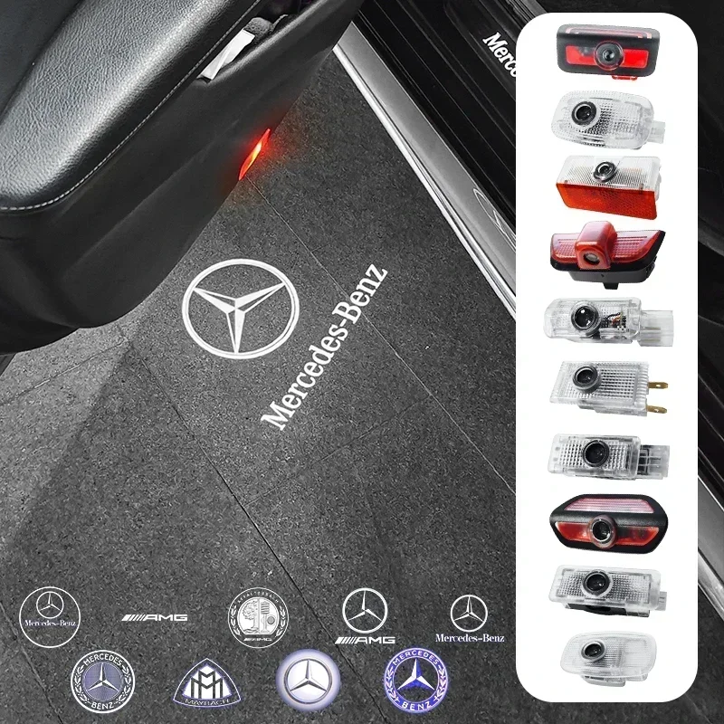 

2Pcs Car Door Welcome Lamp Laser Projector LED Light For Mercedes Benz AMG Class W204 W205 W203 W206 W220 W211 W212 GLC CLS