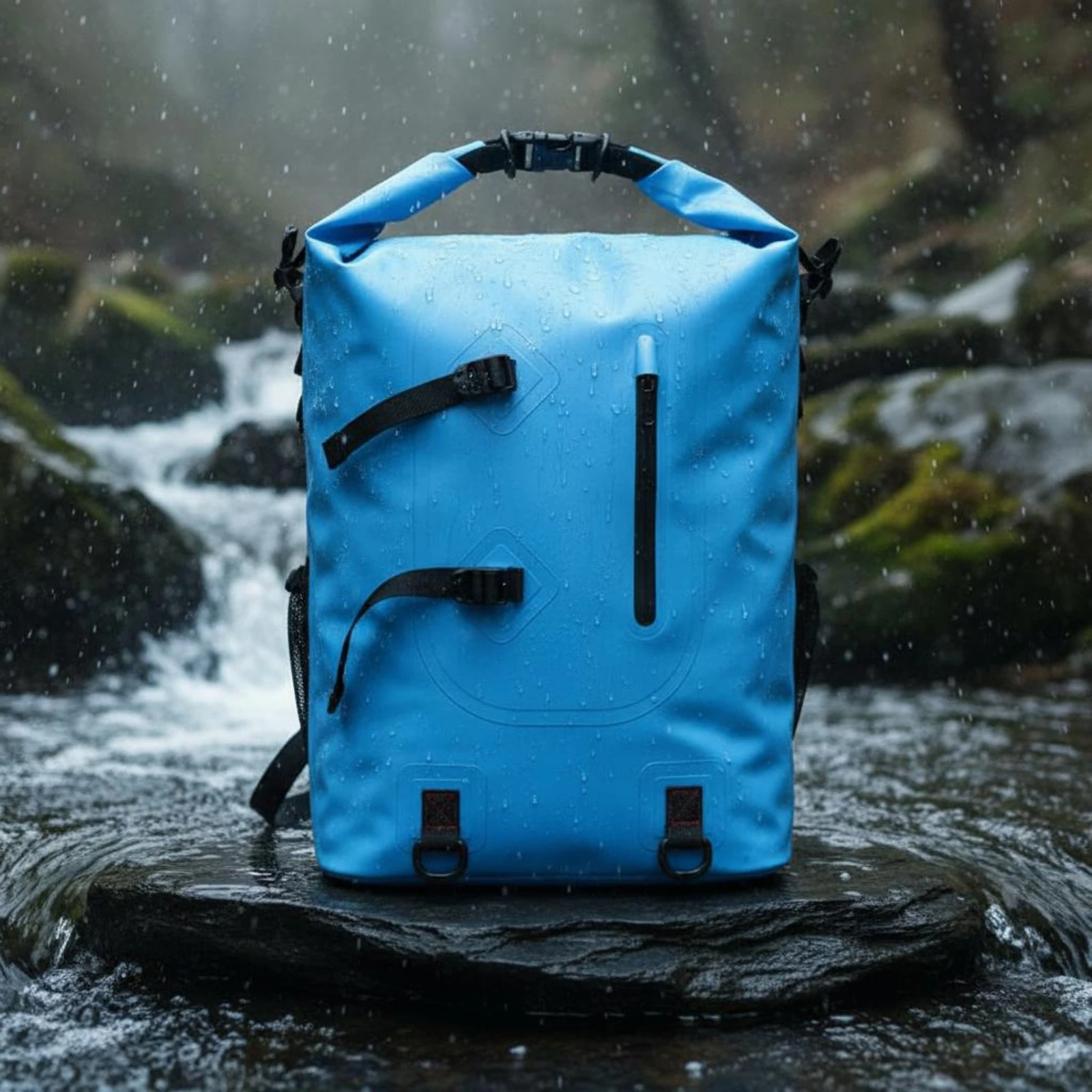 

Waterproof Dry Bag Large Capacity Roll Roll-Top Closure Bag Rafting Backpack Heavy Duty Outdoor Gear Easy to Clean for Men