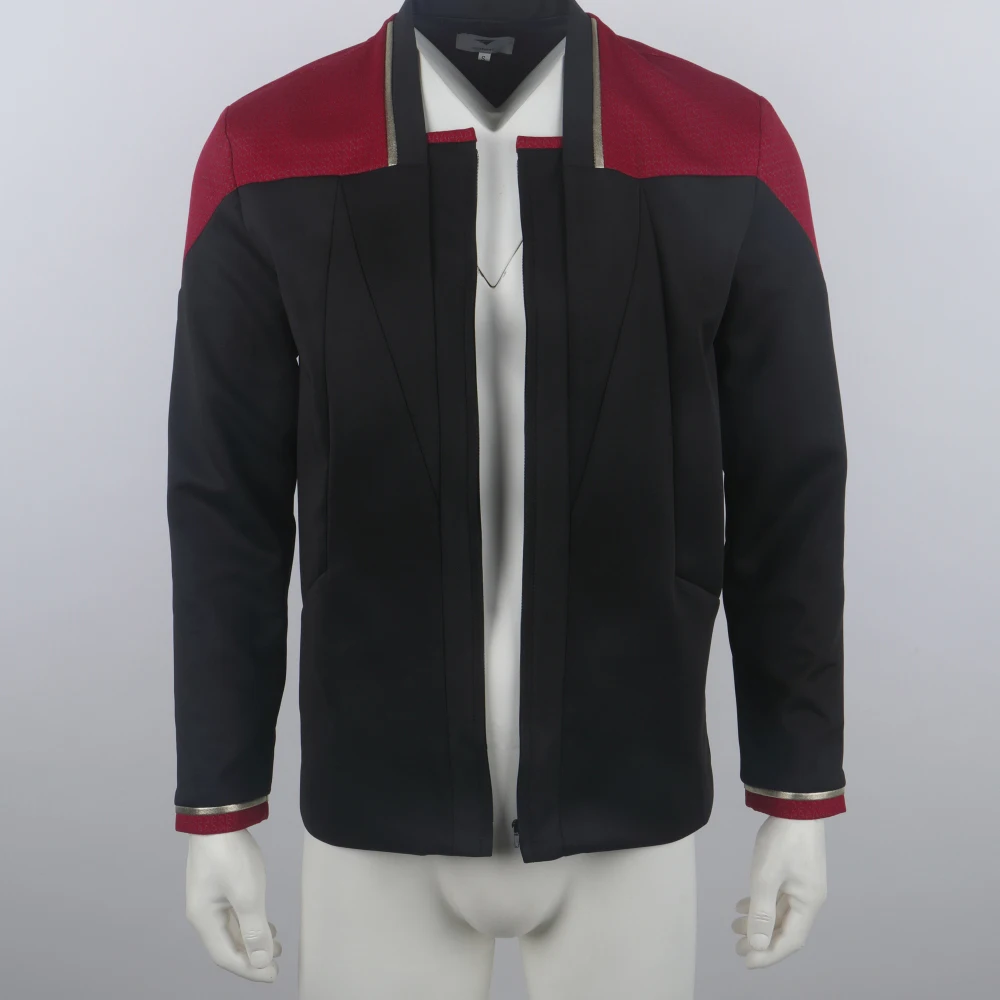 Cosplay for Picard 3 Admiral Captain Red Dress Jacket Starfleet Uniforms Shirts Costumes Halloween Party Prop