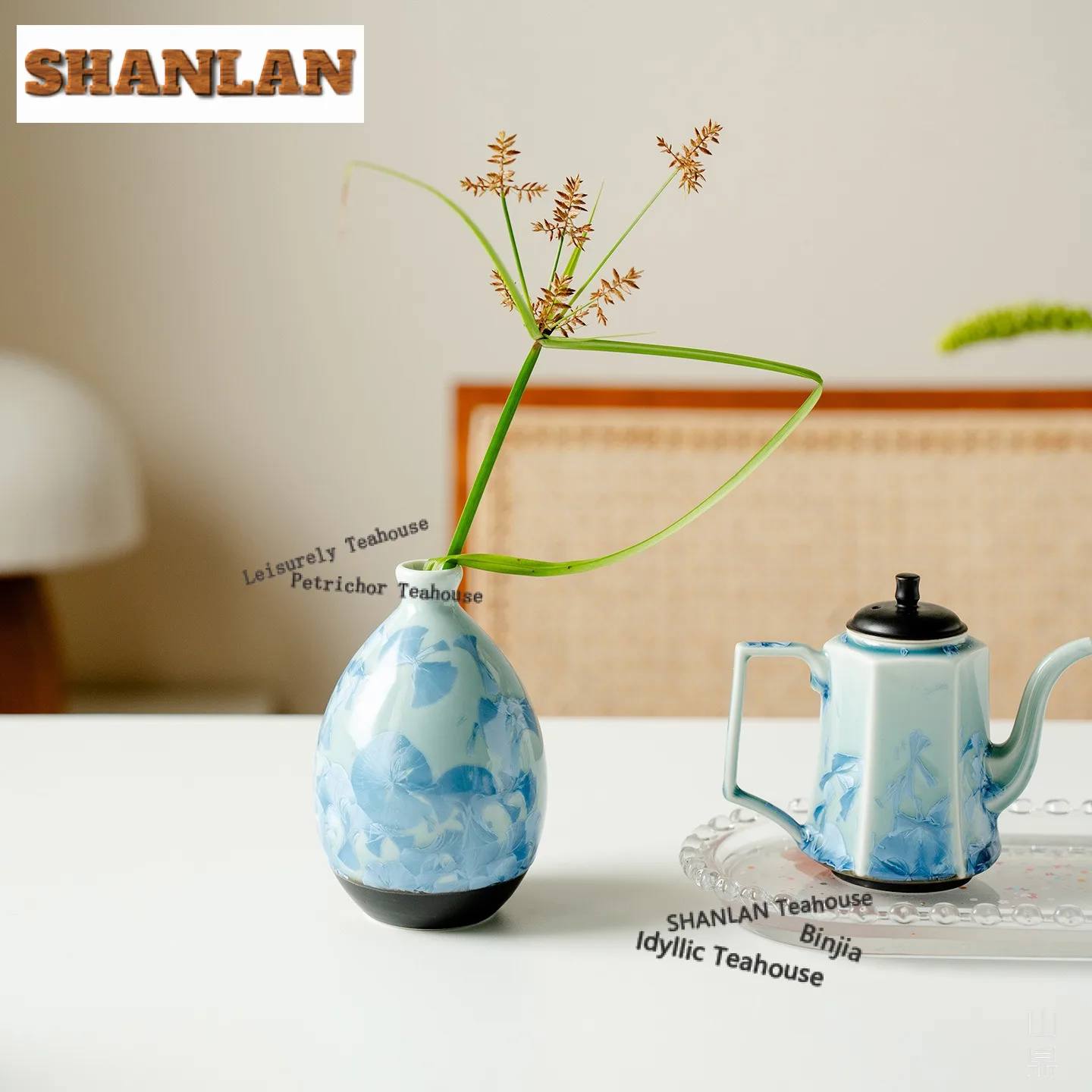 Kiln Fambe Ice Flowers Vase Japanese Ornaments For Home Planters Plant Pot Household Flowerpot Drinkware Accessories Gift Craft