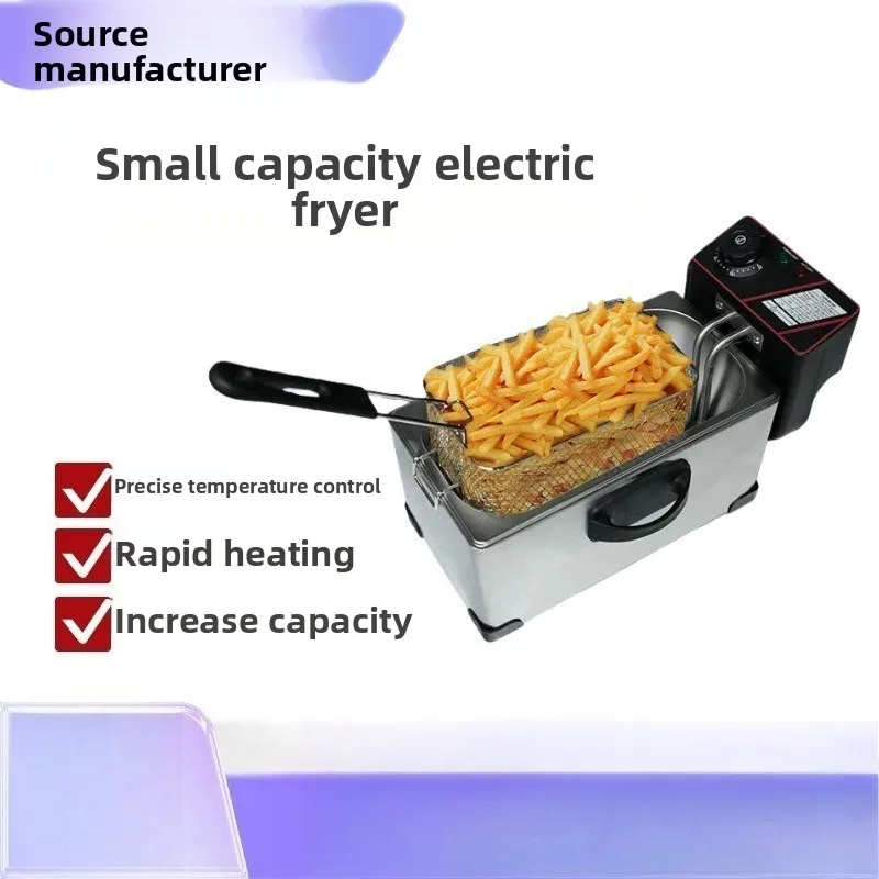 Single Cylinder Electric Fryer Multifunctional Desktop Dual Cylinder Fuel-efficient Electric Fryer Churros Machine