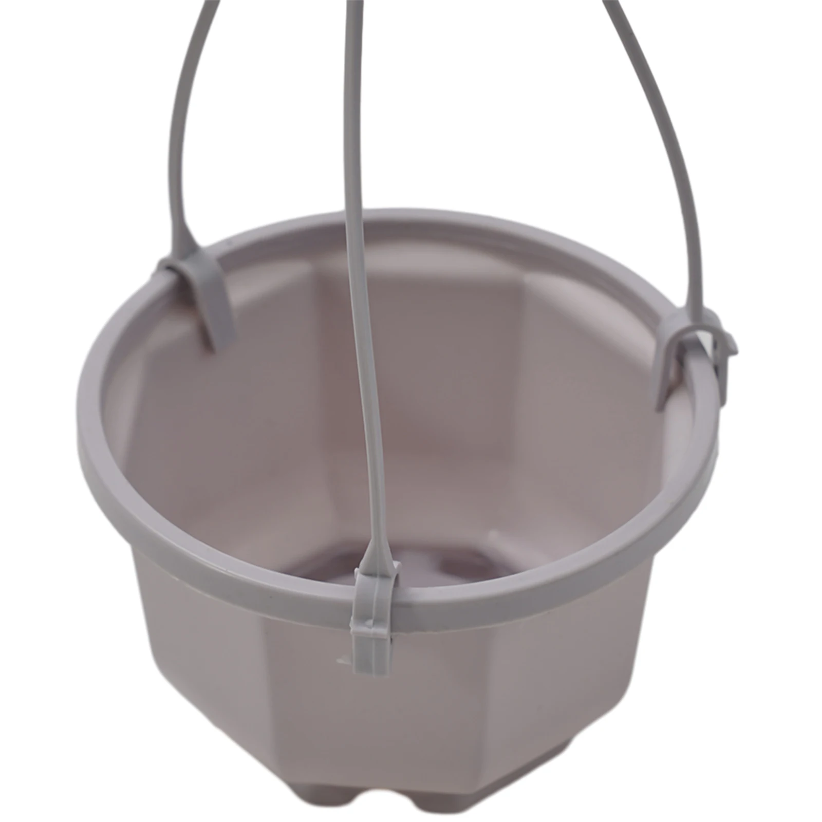 Light-Duty Hanging Plant Container for Indoor Outdoor Spaces with Airflow Bottom and Flexible Hanging Hook Attachment