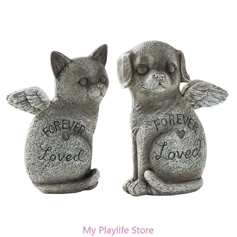 Pet Tombstone Garden Shelf Decoration for Remember Pet Grave Marker