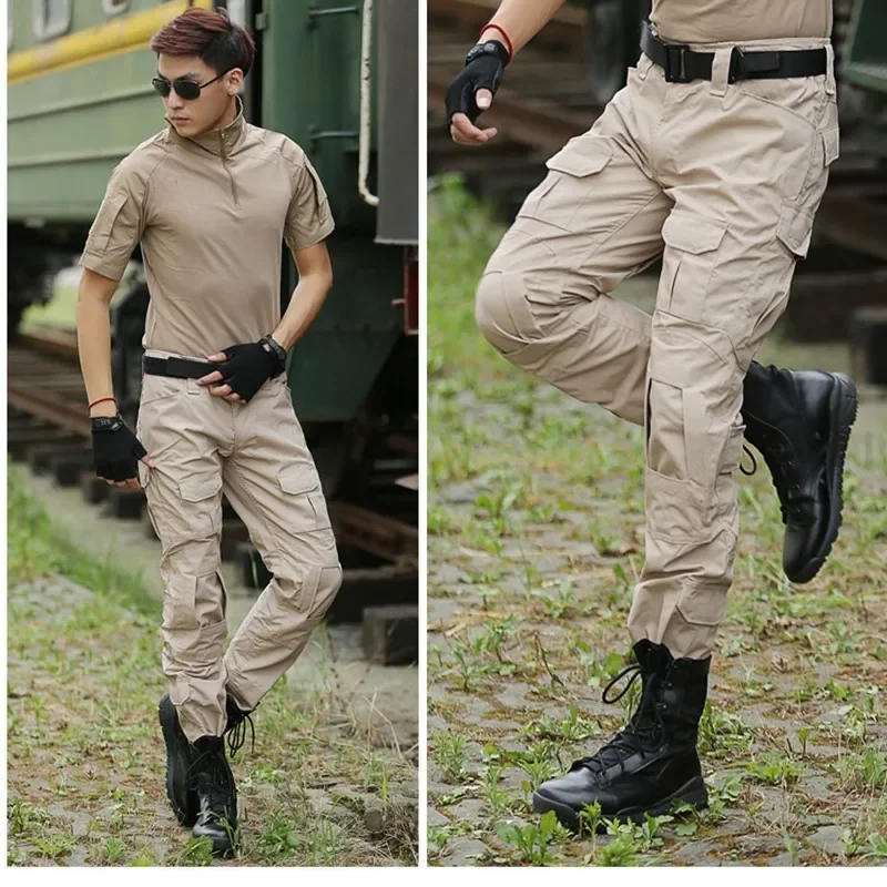 Army Fans Training Tactical Military Trousers Men Outdoor Camping Hiking Climbing Shooting Combat Sports Breathable Cargo Pants