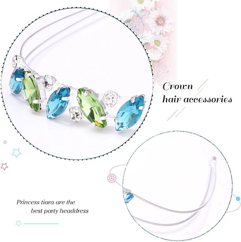 Elegant Purple Crystal Rhinestone Headband Hairband Fashion Weddings Hair Accessories Exquisite Design Exudes Noble Elegance