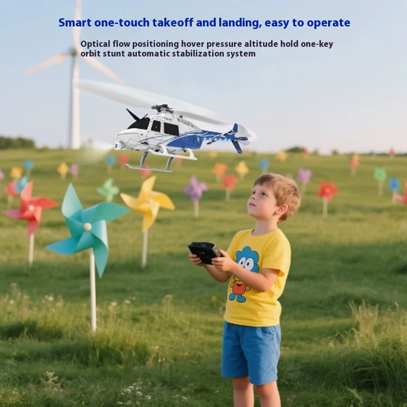 FB-05 sino realista de seis canais 206 helicóptero 2.4g fluxo óptico posicionamento pressão altura controle remoto brinquedo das crianças