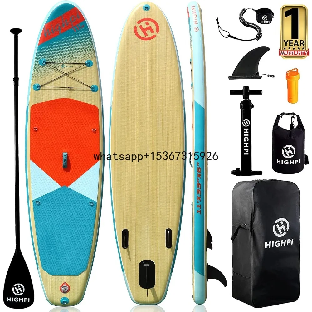 

Inflatable Stand Up Paddle Board 11'x33''x6''W Premium SUP Accessories, Backpack, Wide Stance, Surf Control, Non-Slip Deck