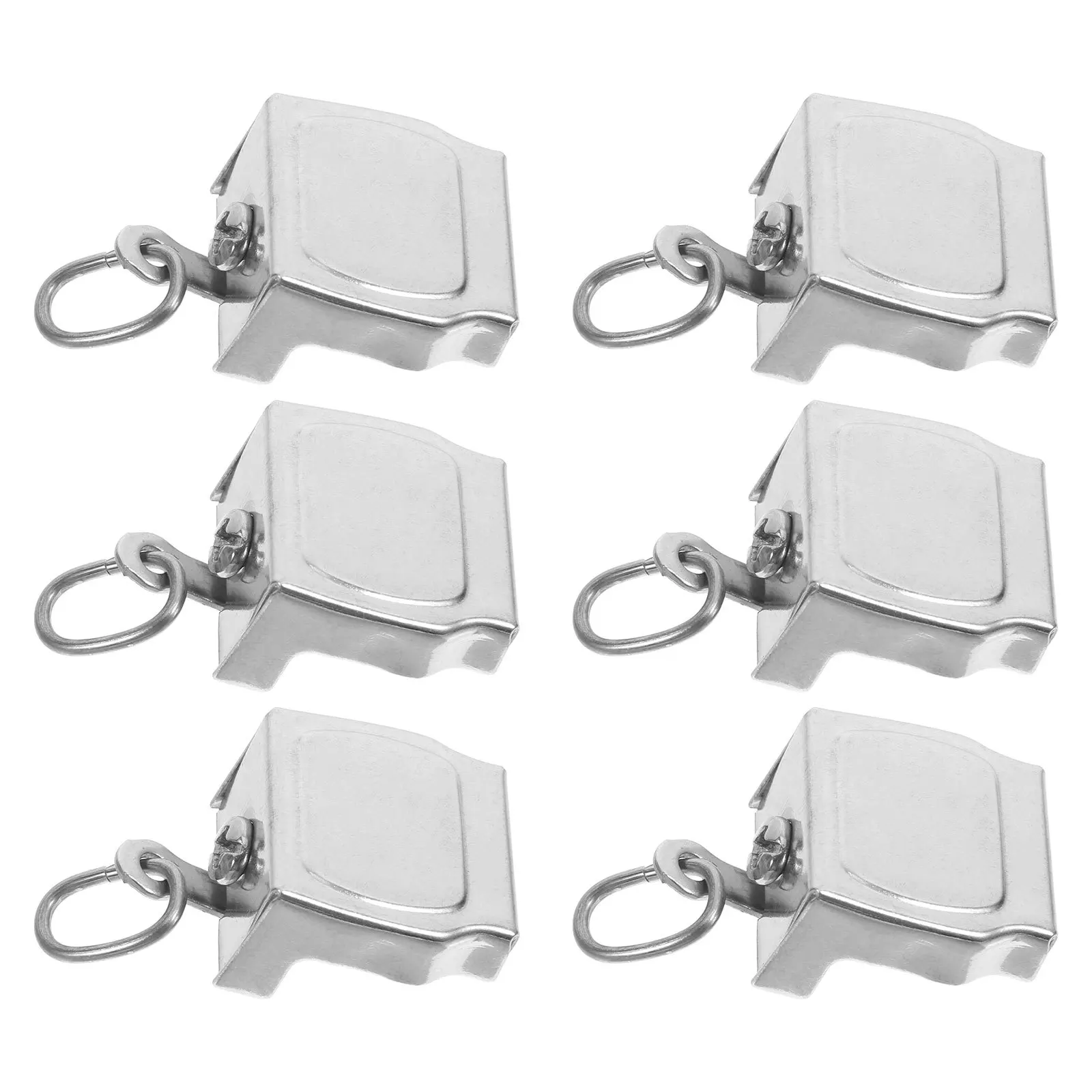 6 قطع من أغطية نهاية مسار الستارة من الفولاذ المقاوم للصدأ، نهايات زخرفية معدنية شديدة التحمل لاستبدال قضبان الدش النوافذ