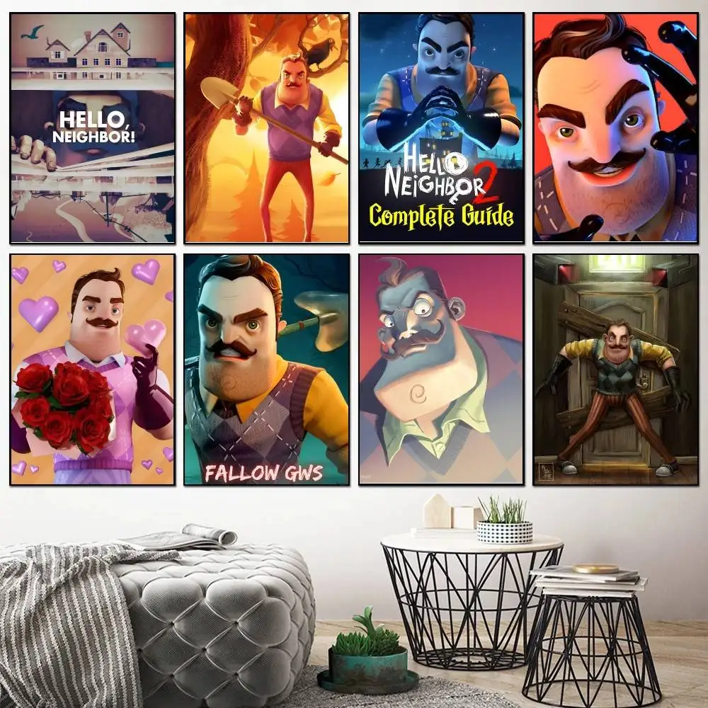1-unidade-de-adesivo-de-parede-popular-do-jogo-de-terror-hello-neighbor-impressao-a-prova-d'Agua-arte-de-parede-para-sala-de-estar-quarto-e-decoracao-de-casa
