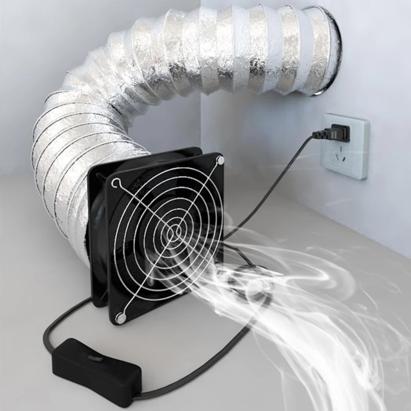 

Exhaust Hose Fan Ventilation Vent Quiet Vent Blower with Air Extractor Perfect for Bathrooms and Kitchens