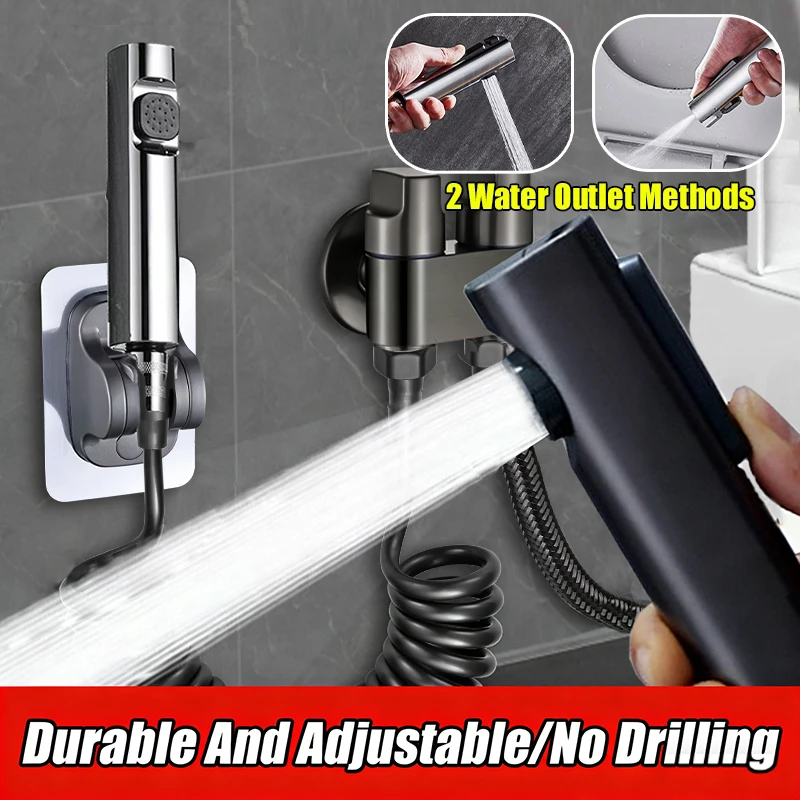 

High Pressure Bathroom Toilet Spray Attachment Kit for Female Wash Baby Diaper Rinse and Pet Shower
