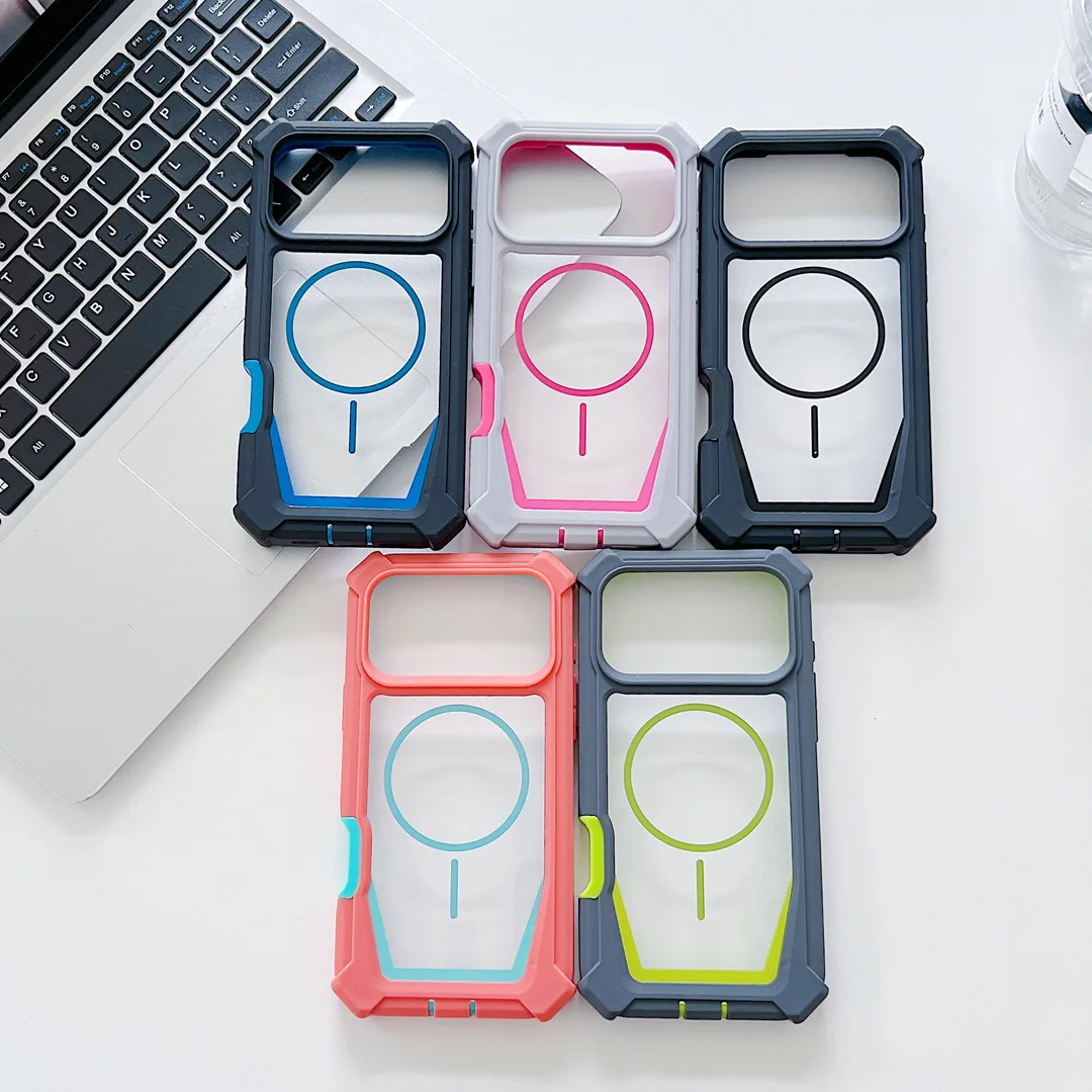 

Dustproof Plug Four Corner Anti Fall Durable Case For iPhone 11 12 13 14 15 16 17 Pro Max Plus Magnetic Wireless Charge Cover