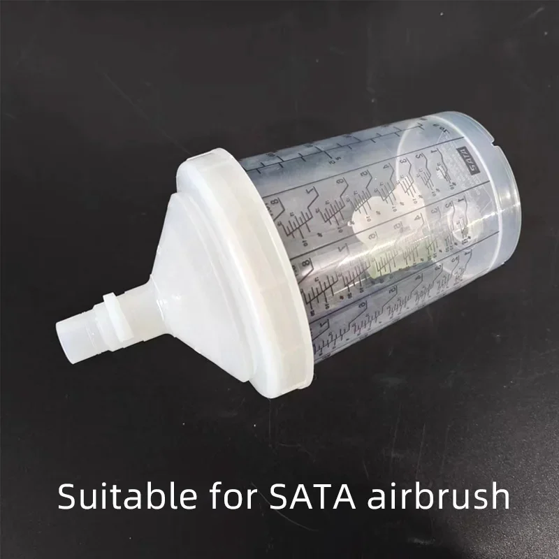 

Airbrush Wash Free Pot Suitable For Sata 300ml Universal Type Paint Plastic Pot With Graduated Paint Mixing Cup Accessories