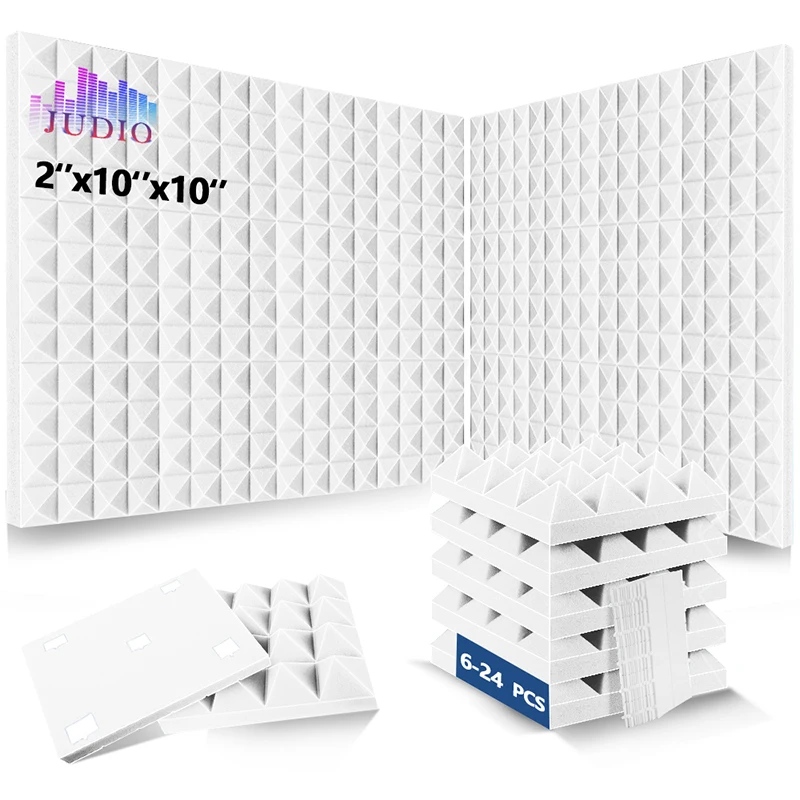 Acoustic Panel 6/12/24 Pcs, For KTV Music Studio High Density Acoustic Walls Panels, Foam Ceiling Home Soundproof Decoration