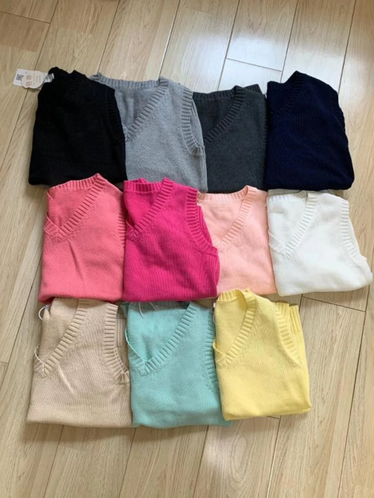 

Многоцветный базовый свитер, жилет, многослойный осенне-зимний школьный orm Sle, вязаный базовый слой, небольшой жилет, майка