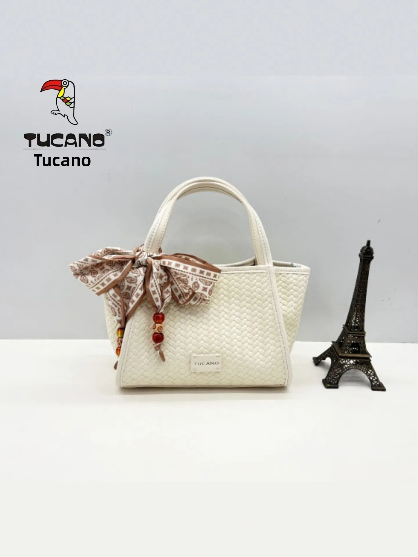 Bolsa Cesta Feminina TUCANO 2026 Novo Estilo Artesanal de Palha K1672 Bolsa de Ombro Transversal Casual