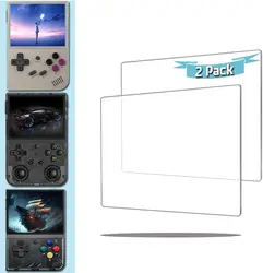 Película protectora de vidrio templado para consola de juegos portátil, pantalla de 3,5 pulgadas, Anbernic R33S, RG35xx, RG353VS, Miyoo Mini Plus, 2 unids/lote por caja