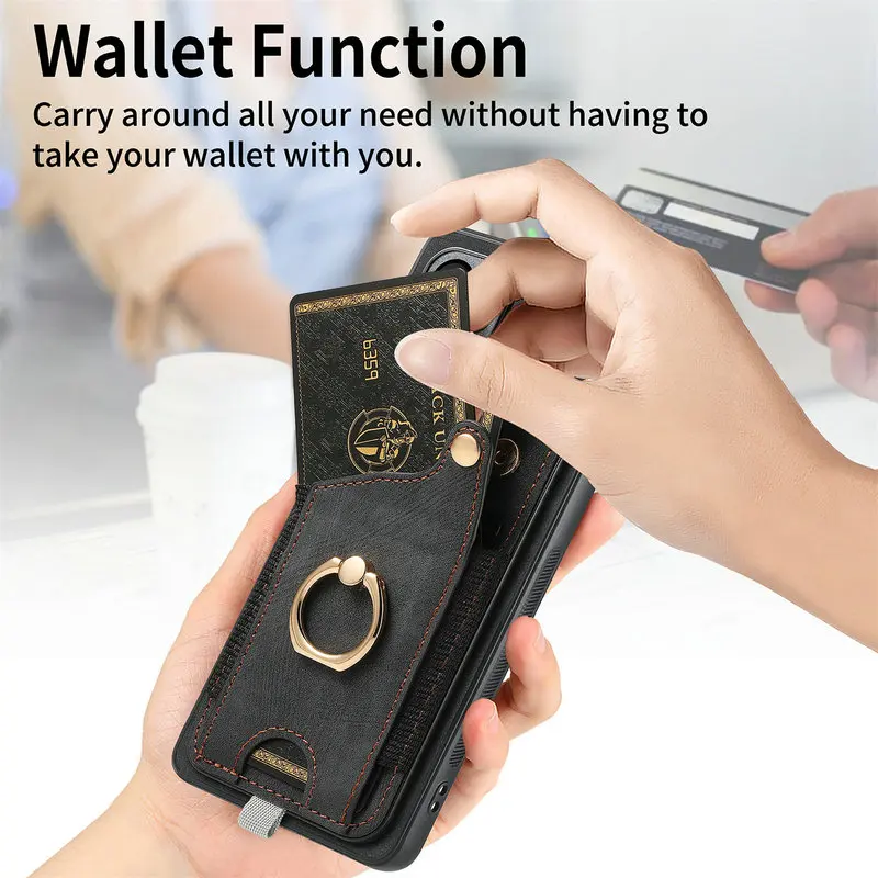 A79 A78 A58 A18 EINE 98 5G 4G Magnetische Leder Karte Zurück Fall für OPPO A38 Luxus abdeckung Telefon A17 18 38 79 78 58 Ring Brieftasche Funda