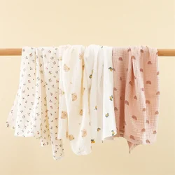 Cotton Receiving Blanket for Newborn Gauze Muslin Baby Blanket  New Born Swaddle Wrap Kids Bath Towel Baby Stroller Blanket