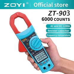 ZOYI Digital AC/DC Clamp Meter True RMS Auto Range Multimeter MAX/MIN NCV Current Voltage Temp Capacitor Tester VC902 / VC903