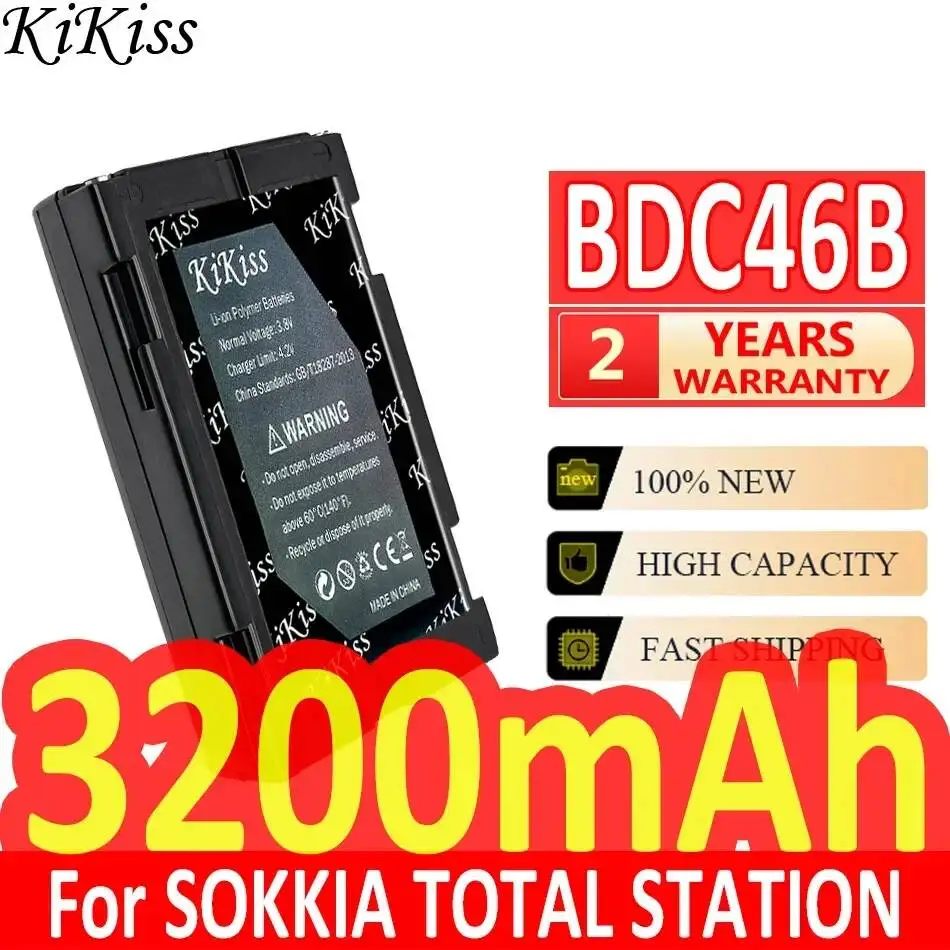 

Долговечная батарея 3200 мАч для тахеометров Sokkia SET230R, SET300, SET330, SET530, SET630, BDC46B