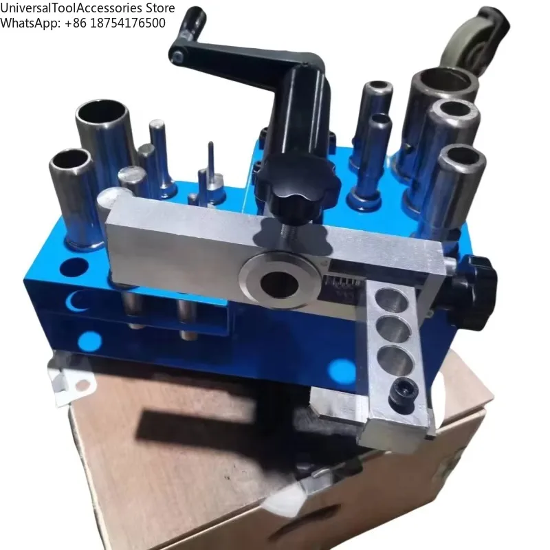 Portable Workshop Hydraulic Rubber Hose Engine Core Skiving Machine Stripping Tool 1/4-2inch Work Range Blue for Hose Assembly