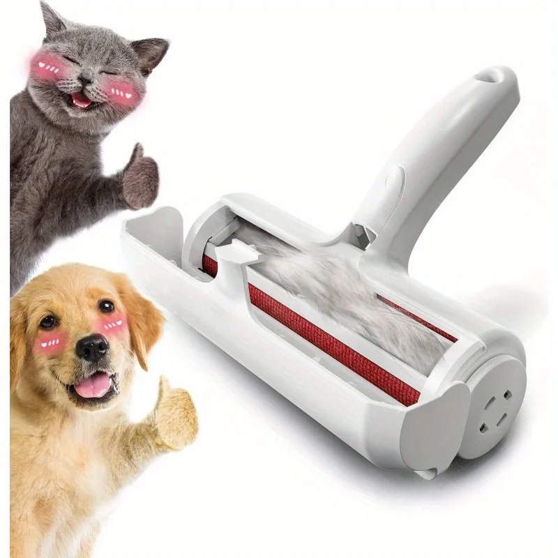 Pet Hair Remover Roller - Dog & Cat Fur Remover with Self-Cleaning Base - Efficient Animal Hair Removal Tool - Perfect for Furni