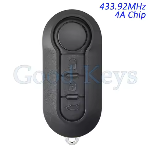 A2C86460000 4A Chip for Fiat STRADA MOBI UNO FIORINO E MAIS Smart Flip Remote Key Fob 3 Buttons 433.92MHz SIP22 Blank Key Blade