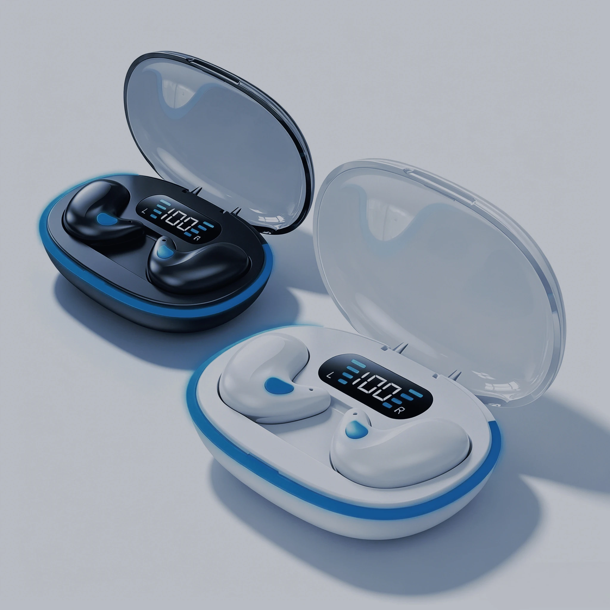 Écouteurs de sommeil Bluetooth sans fil, design compact et minuscule, adaptés aux petites oreilles, écouteurs audio portables, idéaux pour dormir sur le côté