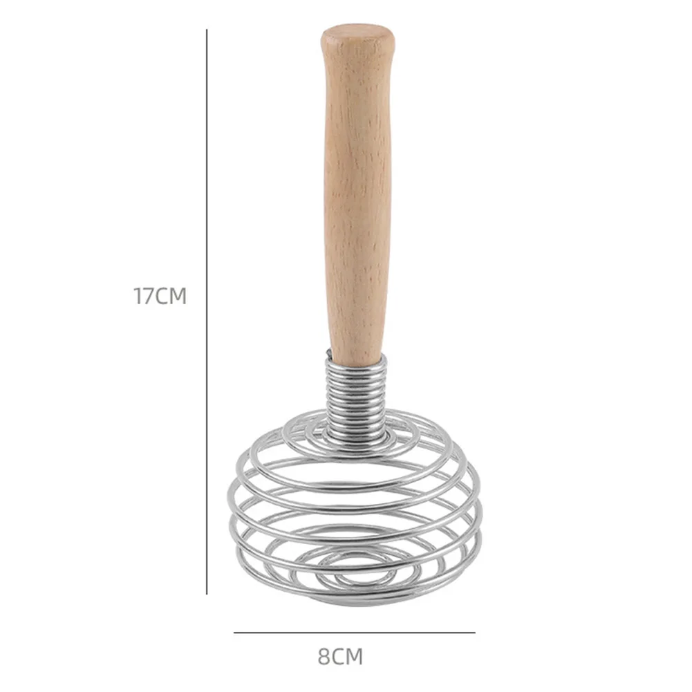 

Spring Coil Whisk Egg Beater 304 Butter Kitchen Spring Coil Whisk Manual Cream Mixer Stainless Steel Egg Beater