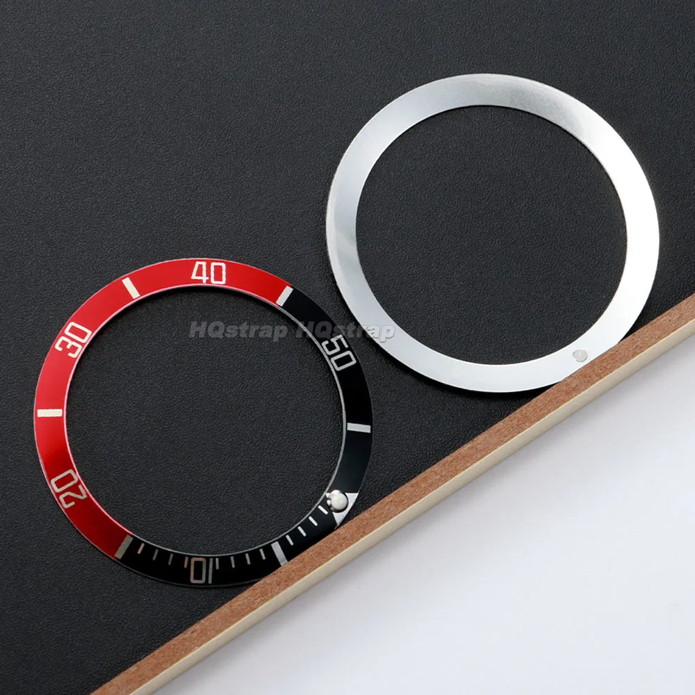 37mm Watch Case Aluminium Alloy Loop Bezel Insert Ring Slope for Rolex Water Ghost GMT Diving Watch Replacement Part Accessories view 5