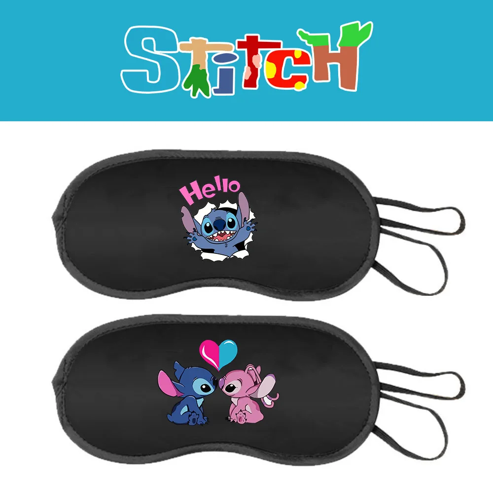 Disney Anime Figure Cute Stitch Kawaii Eye Mask Pooh Travel Blackout Eye Mask Children Charm Toy Girls Christmas Gift