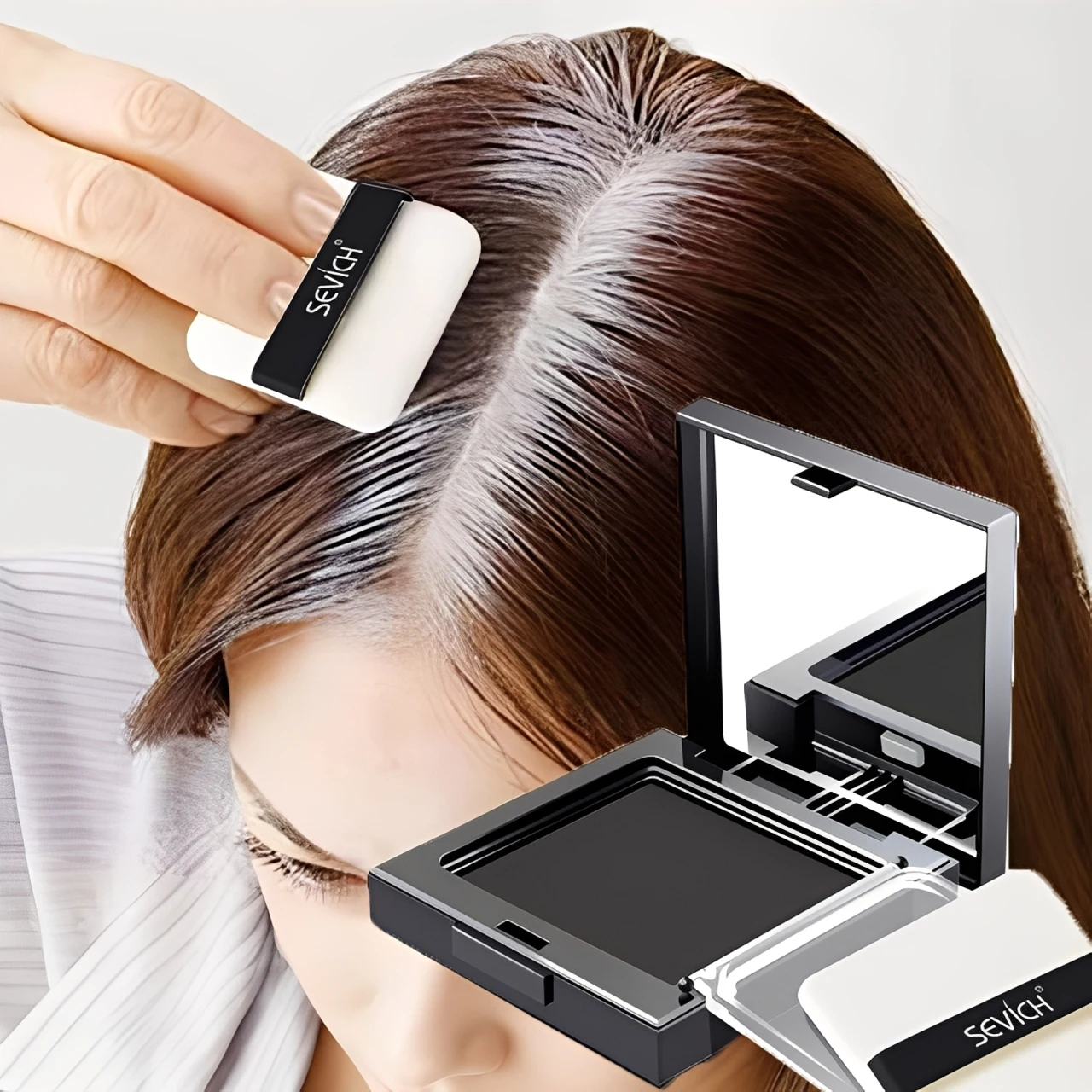 

Sevich 5 Colors Concealer Hair Powder Waterproof Black Hairline Shadow Powder Edge Control Hair Concealer Hairline Powder 12g