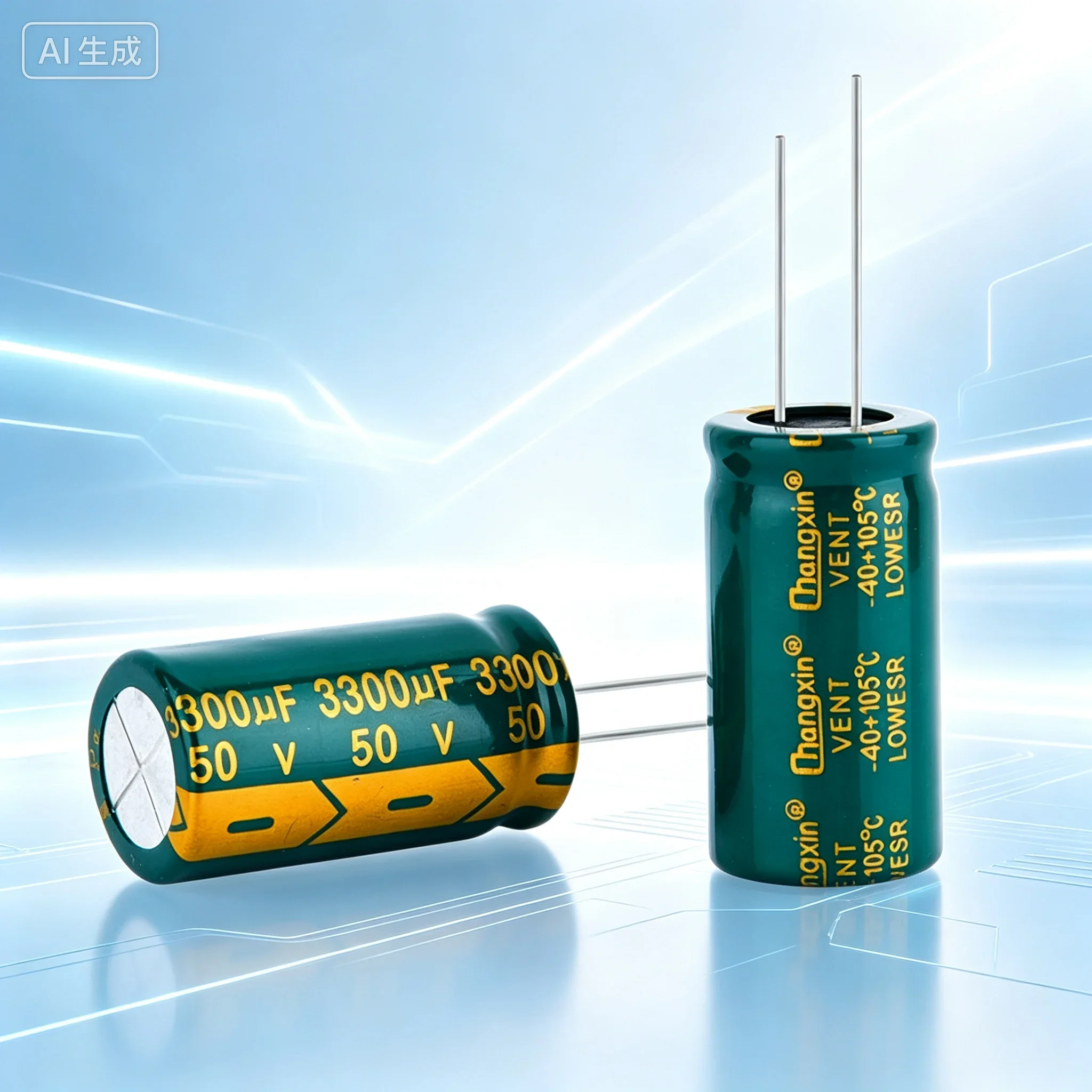Durable 3300UF 50V Electrolytic Capacitor for Power Supply,Size18X35mm  50pcs